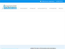 Tablet Screenshot of lueckmann-anlagenbau.de